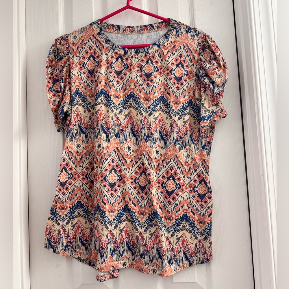 Geometric Patterned Women's Top